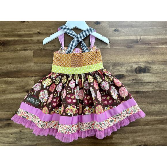 NEW Matilda Jane Make Believe Spinning With Joy Knot Dress Sleeveless Orange 2 - Picture 4 of 8